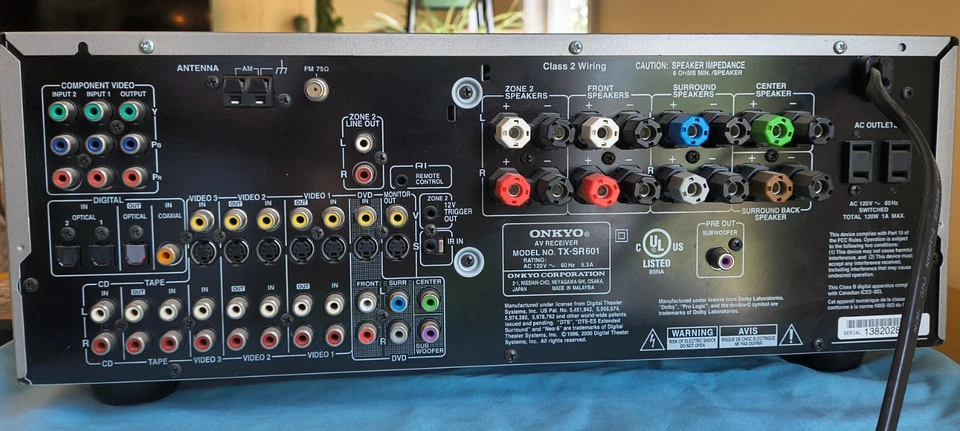 ONKYO TX-SR601 6.1 Surround Receiver 6 X 85 Watts Dolby Cinema Tested Great Cond - Image 4 of 4