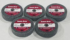 (5) Scotch-Brite Deburr And Finish Pro Unitized Wheel 2" x 1/2" x 1/4" 6C Medium