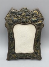 Seltener Schöner Blech Bilder Foto Rahmen Bild Antik Alt Jugendstil Blumen