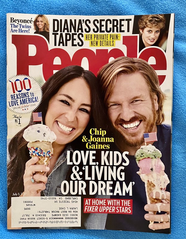 People Magazine July 3rd 2017 Chip & Joanna Gaines Cover, Diana's Secret Tapes
