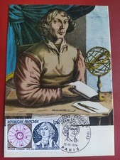 Carte 1er Jour Oblitération PARIS 1974 TIMBRE NICOLAS COPERNIC N°1818