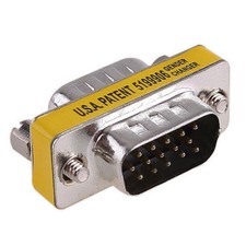 HD15 VGA/SVGA Male to Male Mini Gender Changer / Adapter / Coupler / Connector