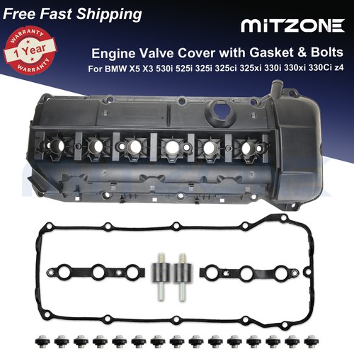 Valve Cover w/ Gasket & Bolts for 0306 BMW E46 E39 325i 330i 525i X3