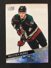 2020-21 Upper Deck Young Guns #499 Brayden Burke Rookie Arizona Coyotes