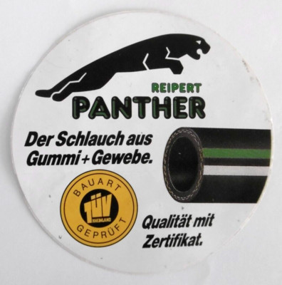 Werbe-Aufkleber Reipert Panther Druckschläuche Schlauch Eschbach 80er