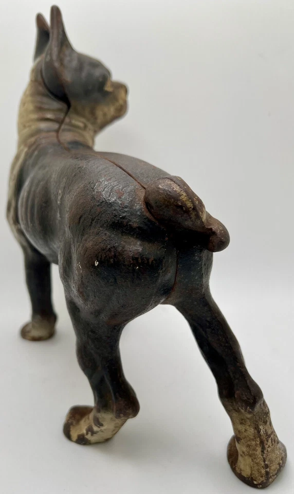 Boston Terrier Bulldog Antique Cast Iron Door Stop RARE ITEM hubely Orig paint - Image 4 of 4