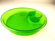 The Pampered Chef Green Acrylic Chip and Dip Serving Tray No. 2793 w/Factory Box