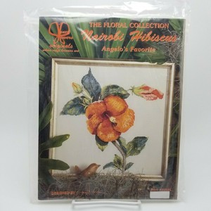 28-ct-Counted-Cross-Stitch-Custom-Kit-Nairobi-Hibiscus-Janet-Powers