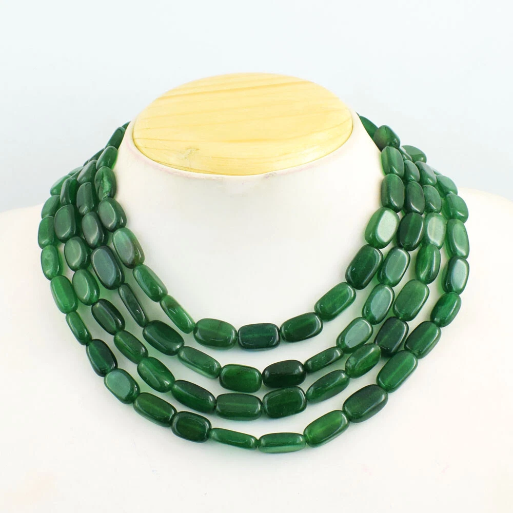 Oval shaped store emerald beads