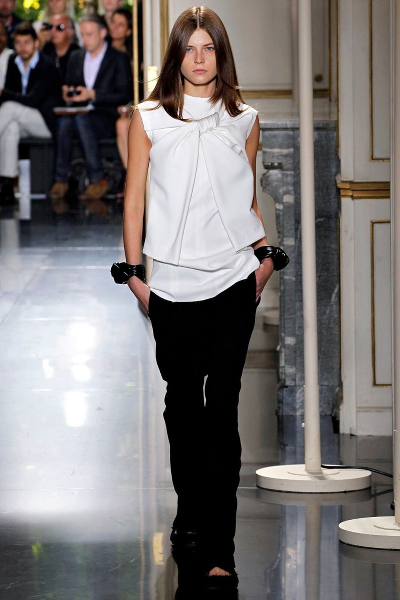 CELINE PHOEBE PHILO Black Viscose Silk Twist Front CELINE PHOEBE PHILO Black Viscose Silk Twist Front
