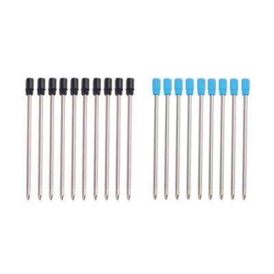 10pcs Ballpoint Pen Refills Replacement 1.0mm Blue Black Color School Office