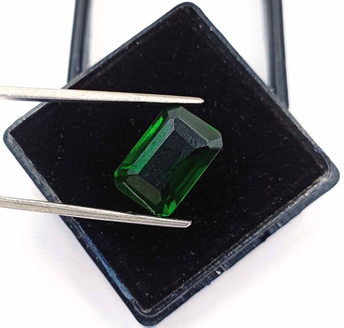 Impresionante piedra preciosa granate tsavorita verde natural EGL corte esmeralda 10,95 quilates AKQ - Imagen 4 de 6