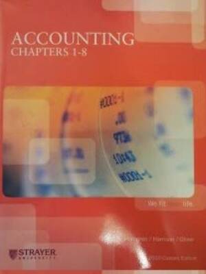 Accounting Chapters 1-8 (2010 custom edition) - Paperback - GOOD