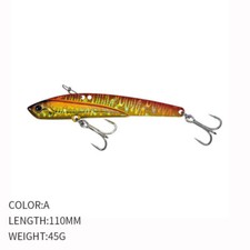 2PCS 110mm 45g Sinking Metal VIB Fishing Bait Wobbler Trout Bass Lure
