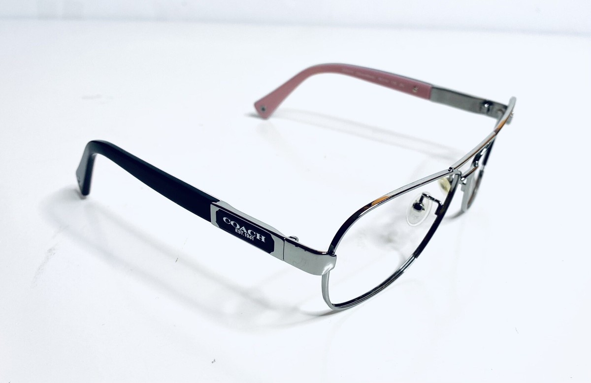 Coach HC7012 L038 Silver Aviator Sunglasses  Pink Temples **PRESCRIPTION** Lens Coach Women main image 4
