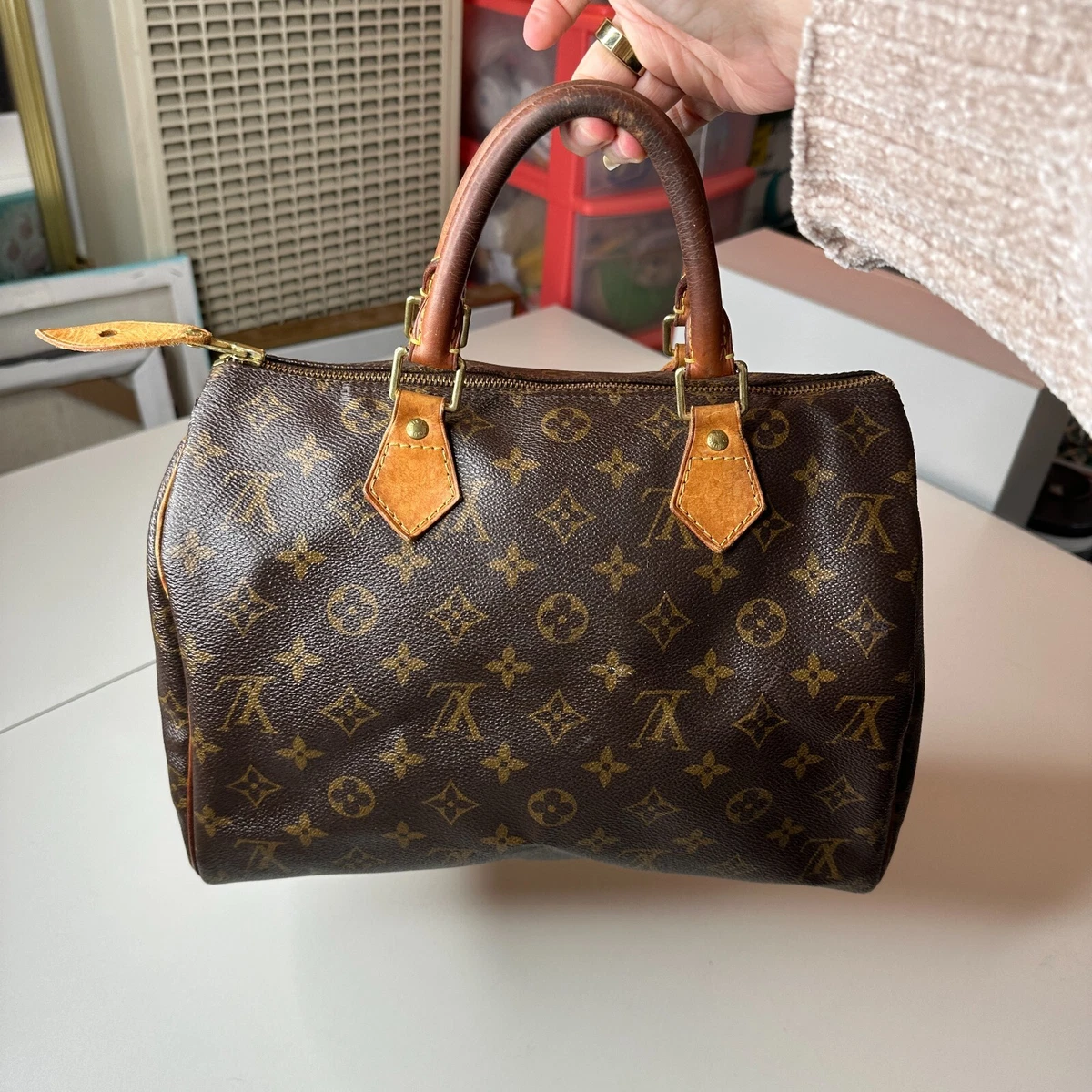 Authentic Louis Vuitton Speedy Satchel Monogram Bag LV Handbag