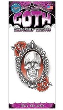 SKULL ROSES GOTH TATTOO 1 PC TEMPORARY FAKE BODY ART NOVELTY