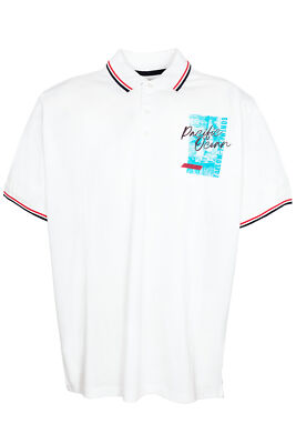 Kitaro Poloshirt Polo Shirt Hemd Herren Kurzarm Baumwolle Piqué Weiß Größe XXL