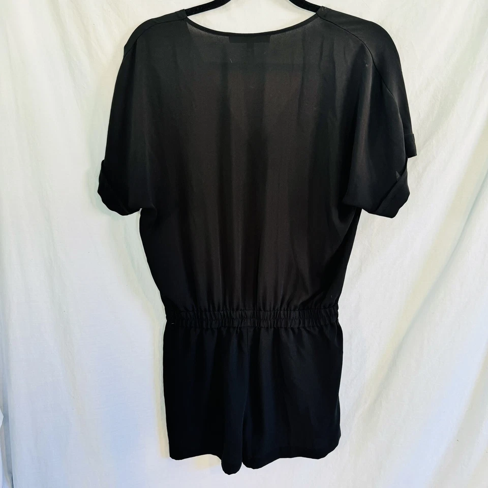 BCBG MaxAzria Quincey 黑色透明连身裤 S 码短裤口袋                     — 第 3/4 张图片