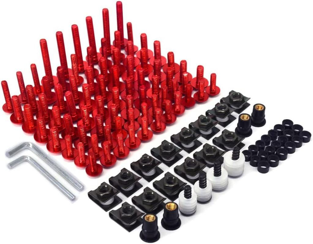 JFG RACING Viti Ergal Moto,Viti Carene Kit Completo Bulloni Moto,Universale