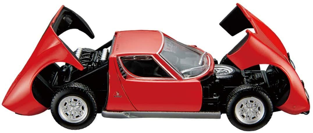Tomica 1/43 Lamborghini Miura P400 S Rouge – Maquette Diecast Avec Parties Ouvrantes, Collection