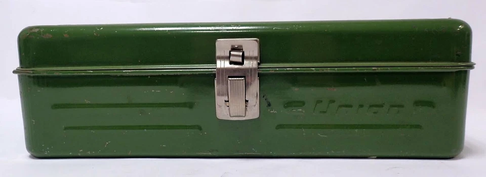 VINTAGE UNION GREEN TOOL BOX 13.5 X 7.25 X 4 IN - Image 4 of 4