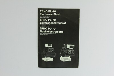 Bedienungsanleitung manual Erno PL-70 Polaroid SX-70 Blitz flash (12061311)