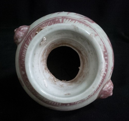 Chinese Yuan Copper Red and White Dragon Bottle Vase - 第 8/9 張圖片