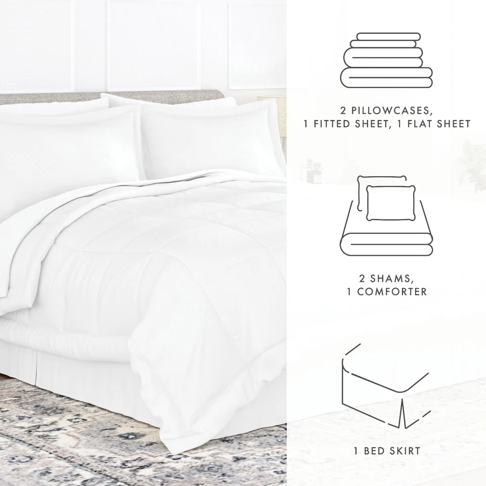 Kaycie Gray So Soft Collection Ultra Soft Premium 8 Piezas Cama en Bolsa Foto 4 de 4