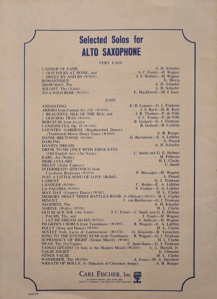 Saxophone 50 Rambles By Leon Lester Sheet Music Book Songs - Image 4 of 4
