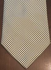 Tommy Hilfiger Gold Blue 100% Silk Men’s Neck Tie Made In USA