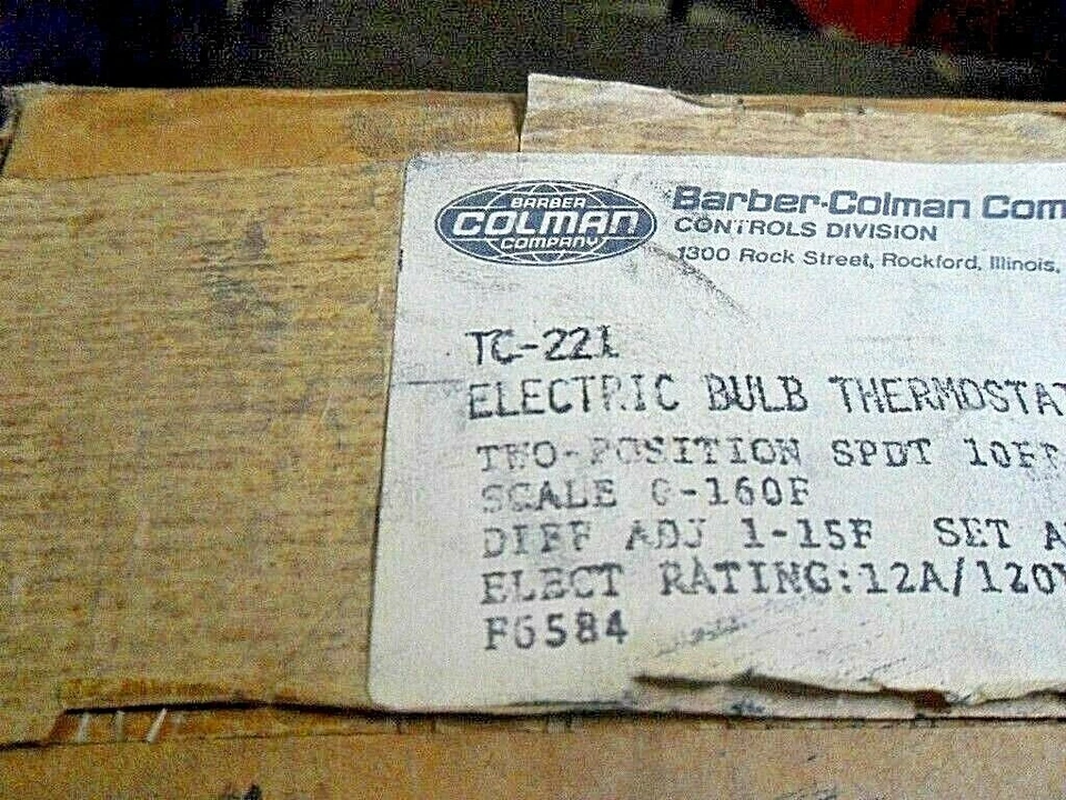 Barber Colman TC-221 Electric Bulb Thermostat - Image 3 of 3