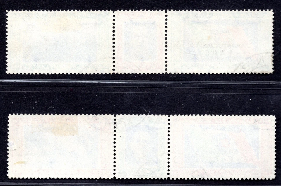 ITALY 1933 AIR MAIL COMPLETE STRIPS USED SCOTT #C48-C49, VF-XF - Image 2 of 2