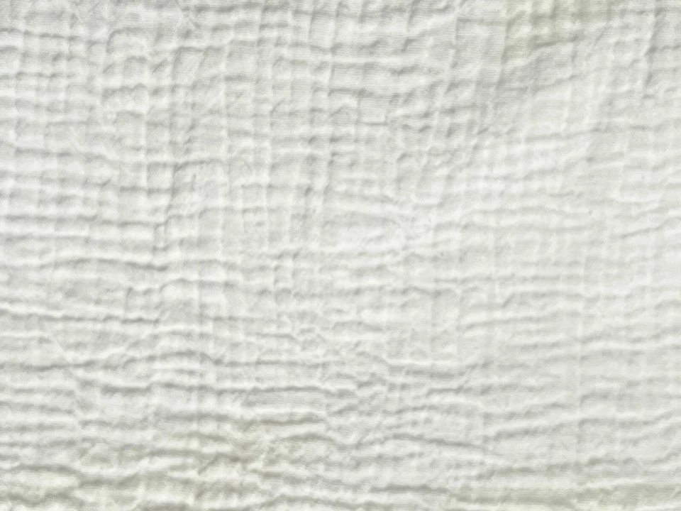 Double layer dyeable white muslin gauze fabric 100% cotton 52" wide by the yard - Image 2 of 2