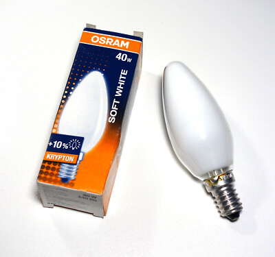 Osram Glühbirne Superlux Krypton Soft White Kerze 40W 230V E14 - neu