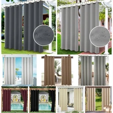Blackout Curtains Thermal Insulated Window Drape Panels for Outdoor with Grommet