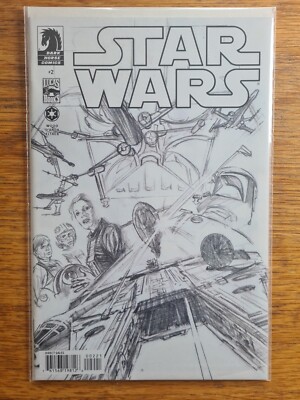 Star Wars #2 - Alex Ross 1:200 Sketch Variant  - Dark Horse Comics - VERY RARE