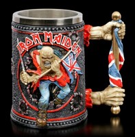 Iron Maiden Krug - Trooper - Bierkrug Merch Heavy Metal Geschenk Fan Skelett