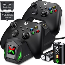 For Xbox Series X S Controller Rechargeable Battery+Charging Station Dock/Covers