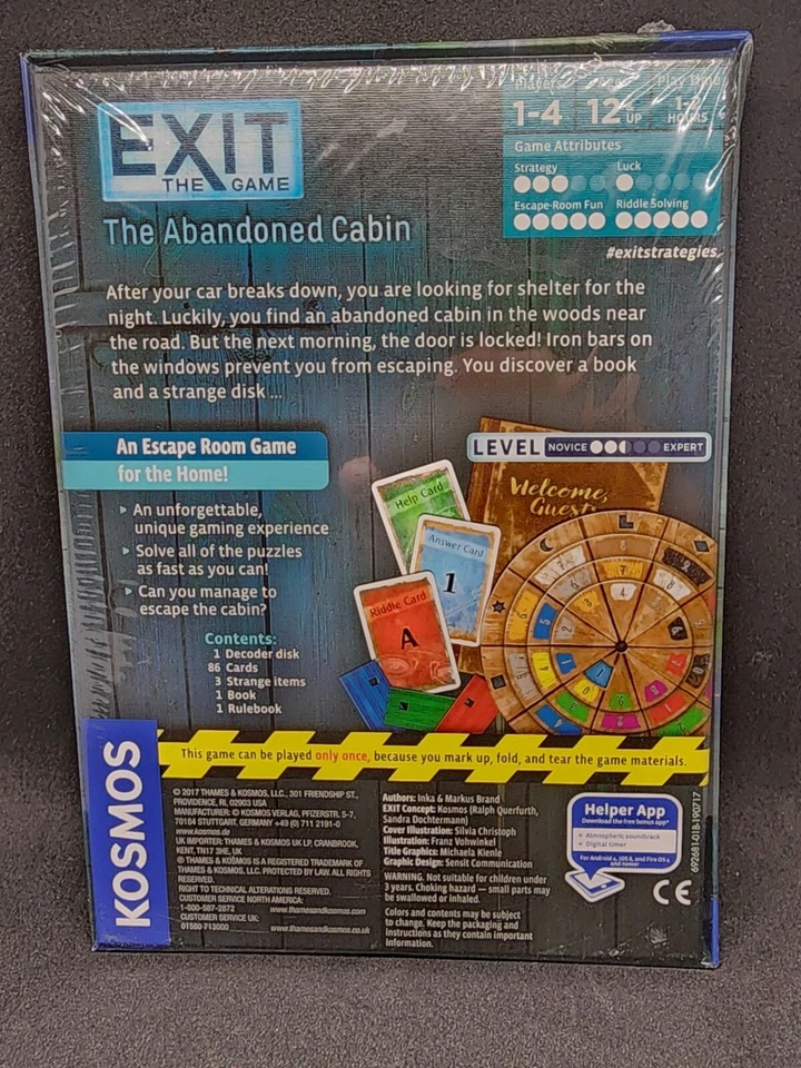 Kosmos Exit the Game The Abandoned Cabin - Brand New Sealed - Image 2 of 2