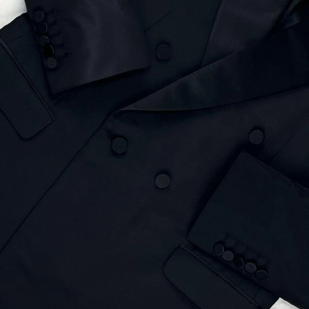 Giacca smoking Gucci Tom Ford epoca 100% seta doppiopetto risvolto a punta 50R