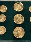 Vintage Skiing WC 1812 Set of 9 pcs of 24k Gold Plated Shank Buttons — photo 2