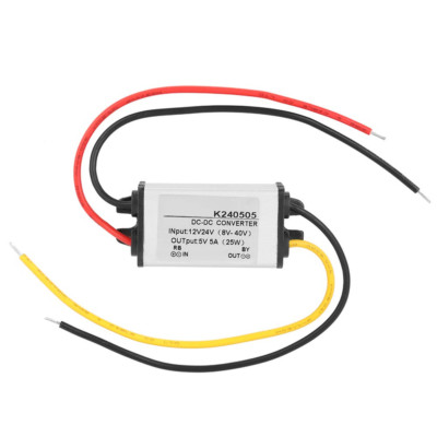 DC DC Wandler, DC-DC 12 V/24 V auf 5V Spannungswandler, 5A Step down Buck Conver