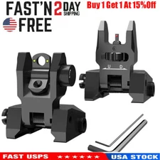 Fiber Optic Iron Sights Flip Up Iron sight Front and Rear Sights Picatinny