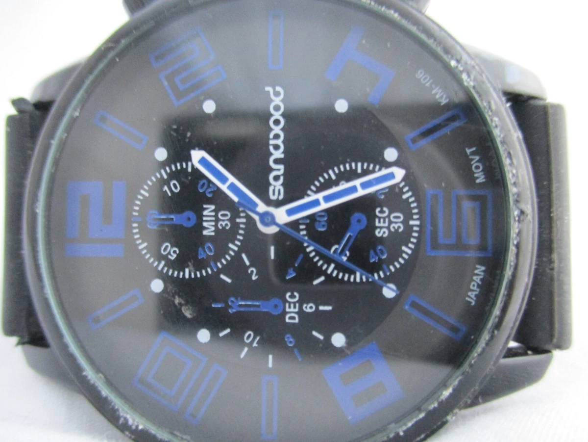 Sanwood watch black and blue sale