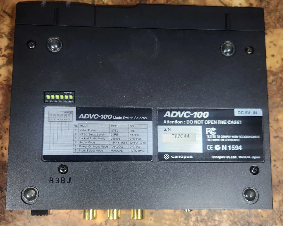Conversor de vídeo analógico para digital Canopus ADVC-100 - SEM fonte de alimentação - Imagem 4 de 4
