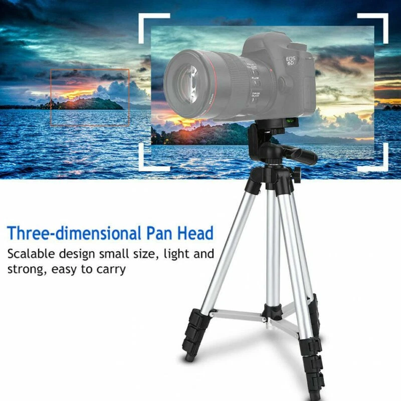 Professional Camera Tripod Stand + Phone Holder For Smartphone iPhone Samsung - Image 3 of 4