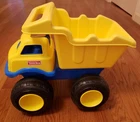 Large Tonka Dump Truck, 1990's, Yellow & Blue, Heavy Duty Plastic, Vintage, USA
