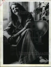 1970 Press Photo Author Kate Millett talks about her book "Sexual Politics."