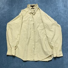Tommy Hilfiger TLC Lifetime Collar Dress Shirt Men XL 17 Yellow Check Cotton